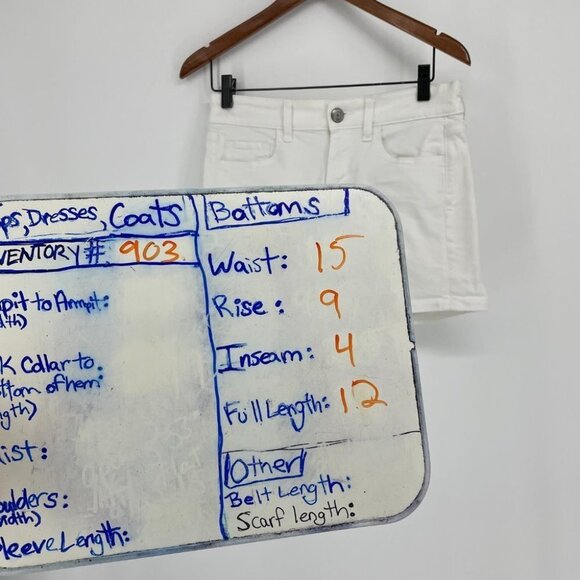 American Eagle AEO  Twill stretchy white shorts - Picture 10 of 12